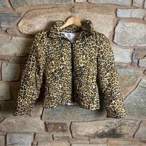 Y2K Newport News Leopard Print Puffer